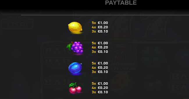 diamond explosion 777 paytable 2 paytable
