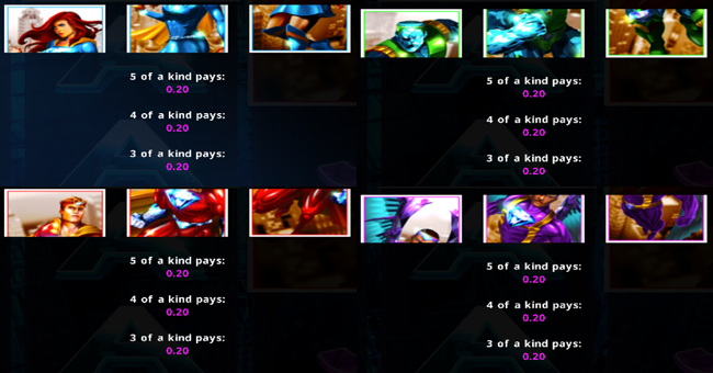 diamond force paytable 1 paytable