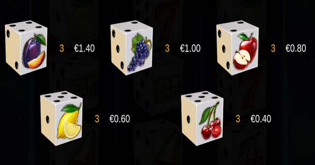 diamond freeze dice paytable5 paytable