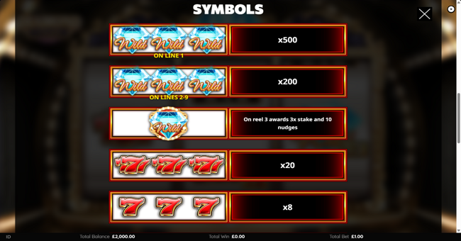 diamond hunter vip paytable 1 paytable