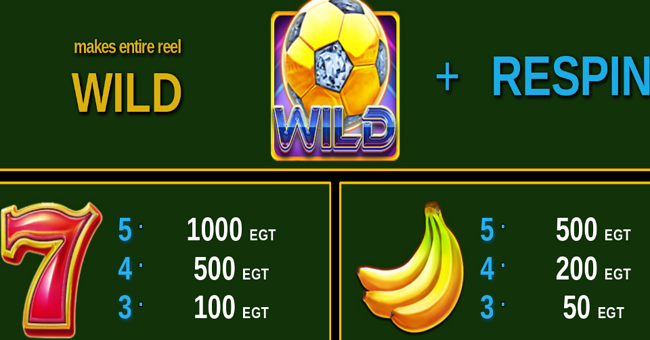 diamond plus football edition paytable 1 paytable