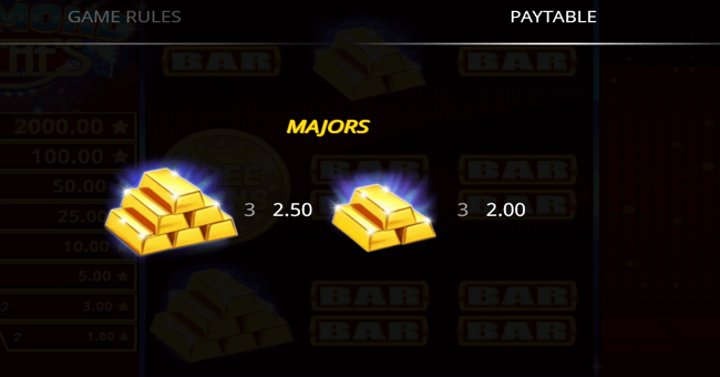 diamond riches 1 paytable