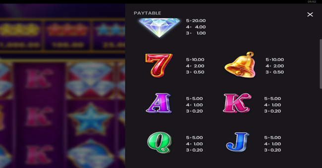 diamond supernova 20 paytable 2 paytable