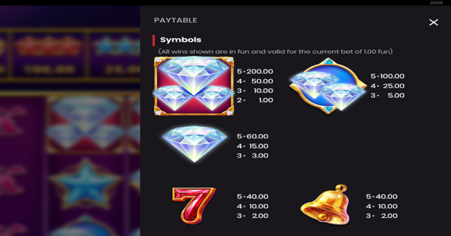 diamond supernova 5 paytable 1 paytable