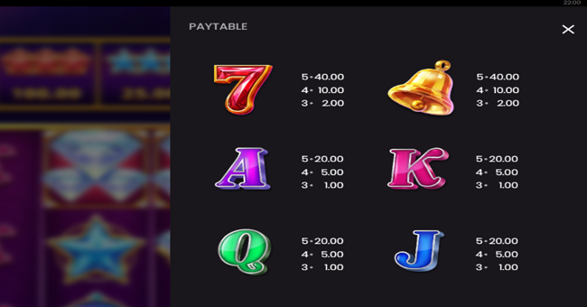 diamond supernova 5 paytable 2 paytable