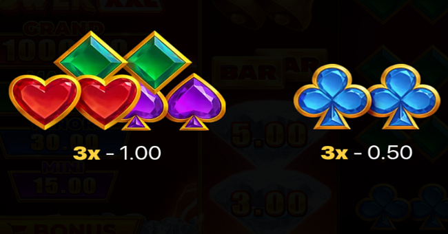 diamonds power xxl hold and win paytable 3 paytable