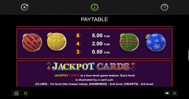 dice and roll christmas edition paytable 3 paytable