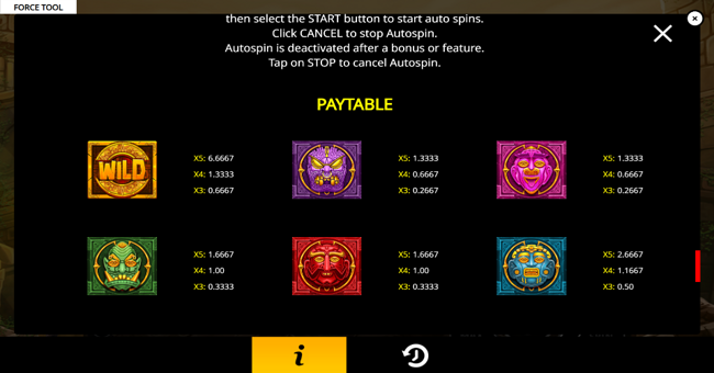 diegos hunt paytable 1 paytable