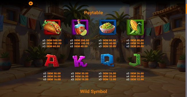 diegos spicy truck paytable 1 paytable