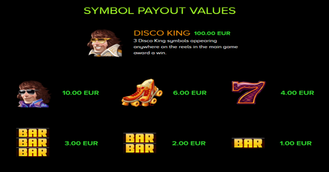 disco danny paytable 1 paytable