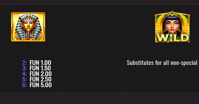 double cash mummy paytable 6 paytable