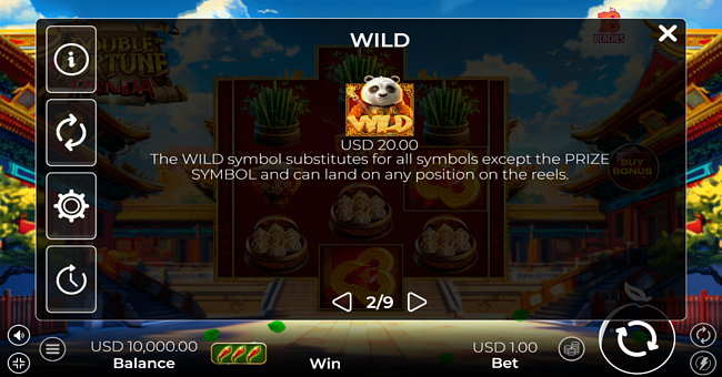 double fortune panda paytable 2 paytable