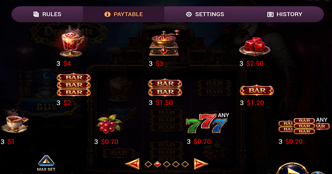 draculatte 7s paytable 2 paytable