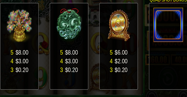 dragon climber quad shot paytable 2 paytable