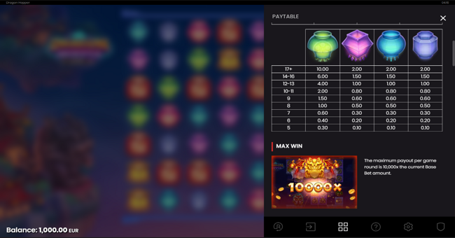 dragon hopper paytable 2 paytable