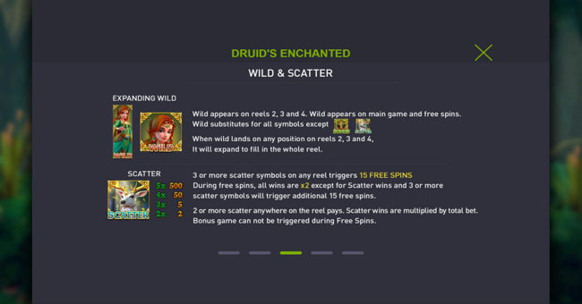 druids enchanted paytable 1 paytable