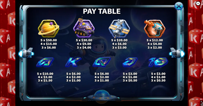 edge of the stars paytable 2 paytable