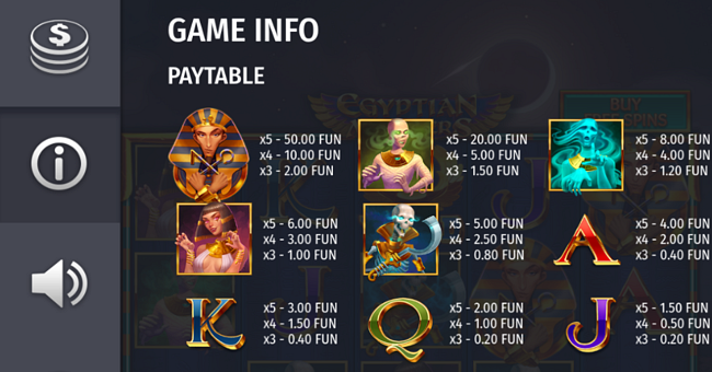 egyptian monsters paytable paytable