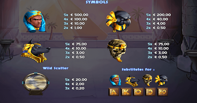 egyptian stone paytable paytable