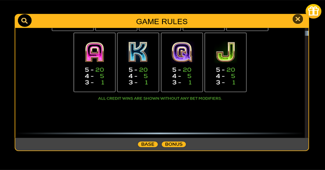 elemental deluxeways paytable 2 paytable