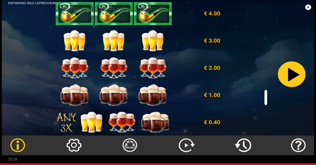 expanding wild leprechaun paytable 2 paytable