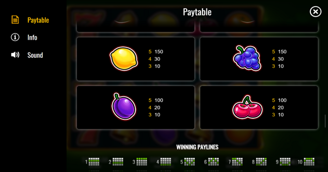 expanding wins paytable 2 paytable
