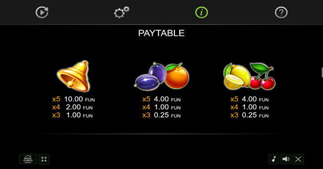 extra crown deluxe paytable 3 paytable