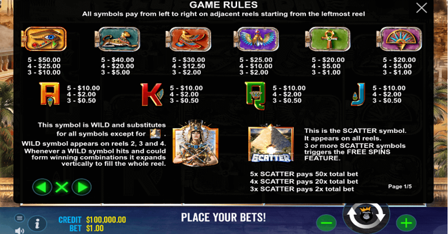 eye of the storm paytable paytable