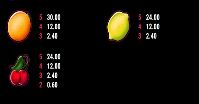 fancy fruits paytable2 paytable