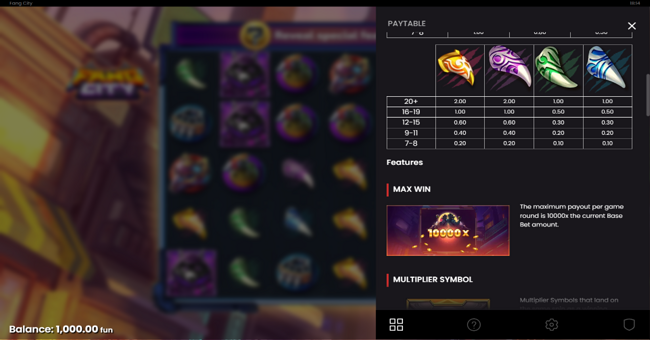 fang city paytable 2 paytable