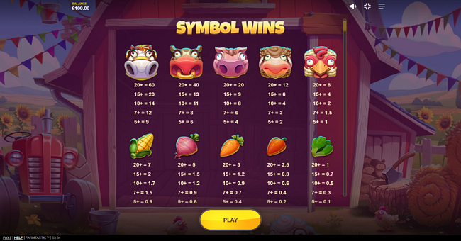 farmtastic paytable paytable