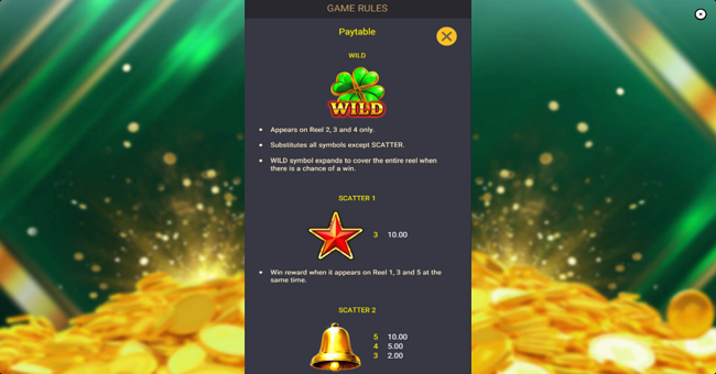 fiery sevens hot 20 paytable 1 paytable