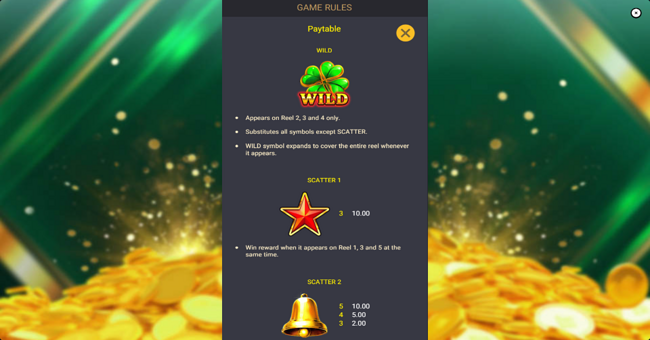 fiery sevens hot 50 paytable 1 paytable