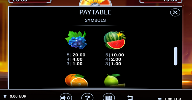 fiery slots cash mesh 3 paytable paytable