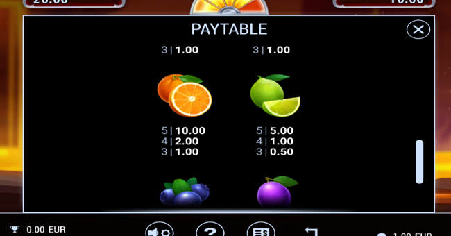 fiery slots cash mesh 4 paytable paytable