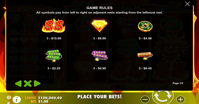 fire 88 paytable paytable