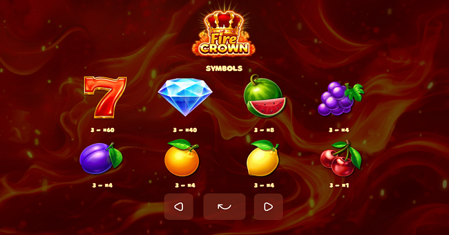 fire crown paytable paytable