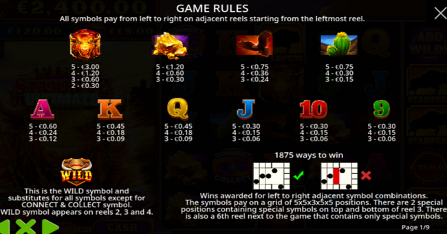 fire stampede ultimate ridin the respin paytable paytable