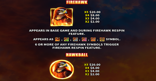 firehawk flames paytable paytable