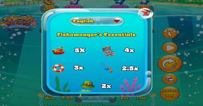 fishmongers frenzy big catch paytable 3 paytable