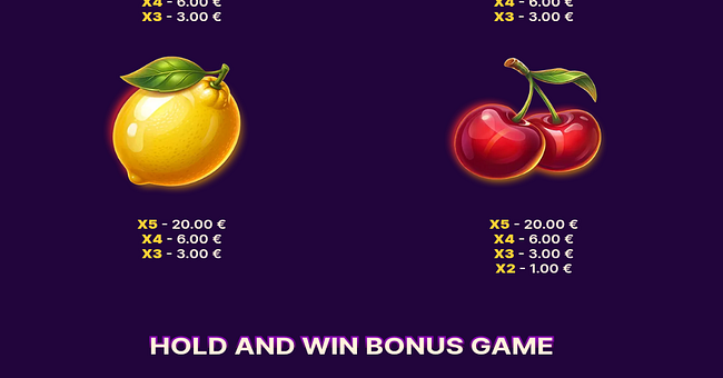 flame fruits frenzy hold and win paytable 3 paytable