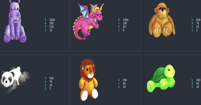 fluffy favourites 10 paytable 1 paytable