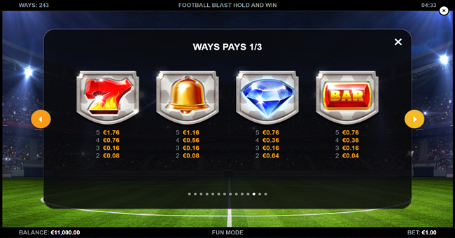 football blast hold and win paytable 3 paytable