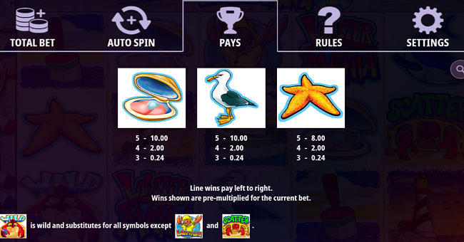 fort knox lucky larrys lobstermania paytable 3 paytable