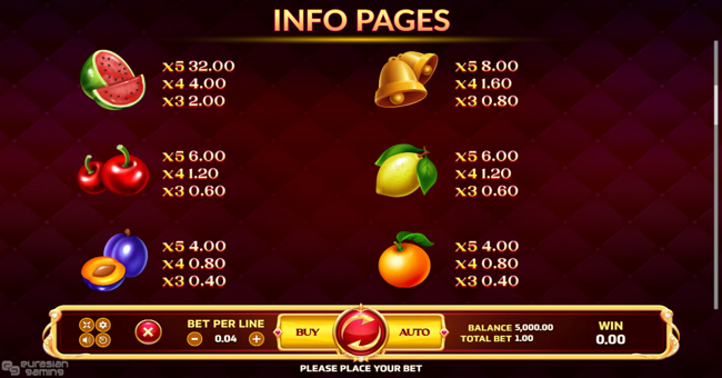 fortune crown 25 paytable 2 paytable