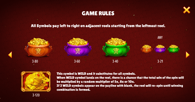 fortune frog paytable paytable