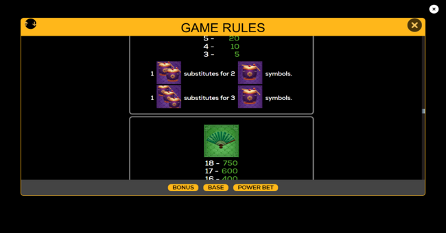 fortunes deluxeways paytable 5 paytable