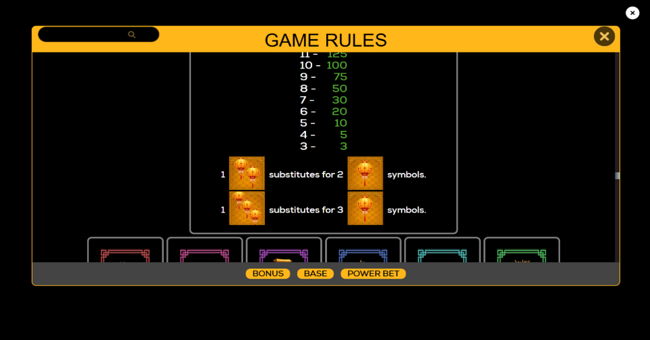 fortunes deluxeways paytable 8 paytable