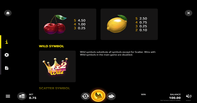 fruit monaco paytable2 paytable