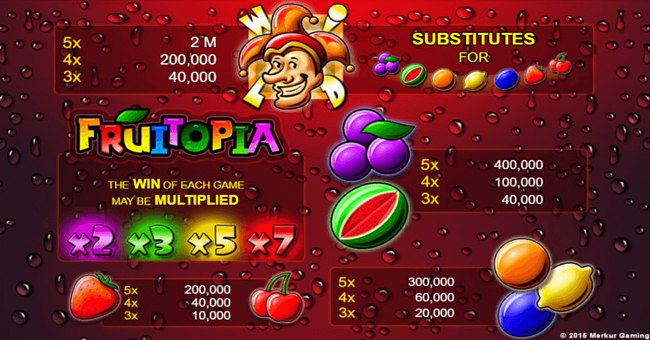 fruitopia paytable paytable